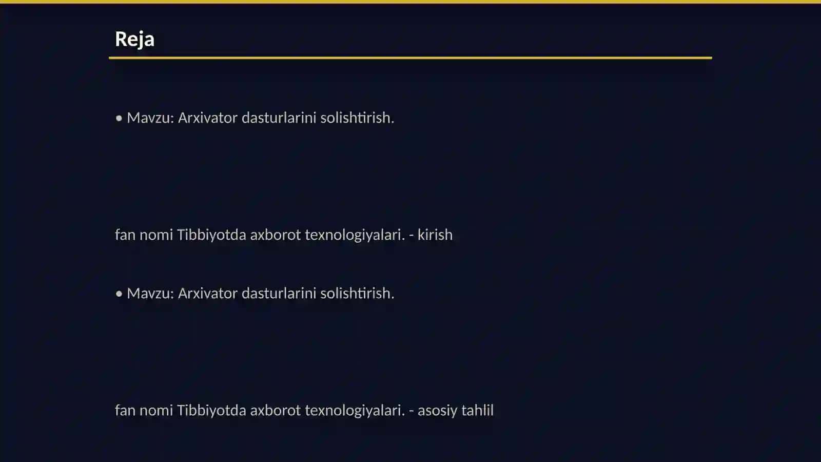 Arxivator dasturlarini solishtirish 2