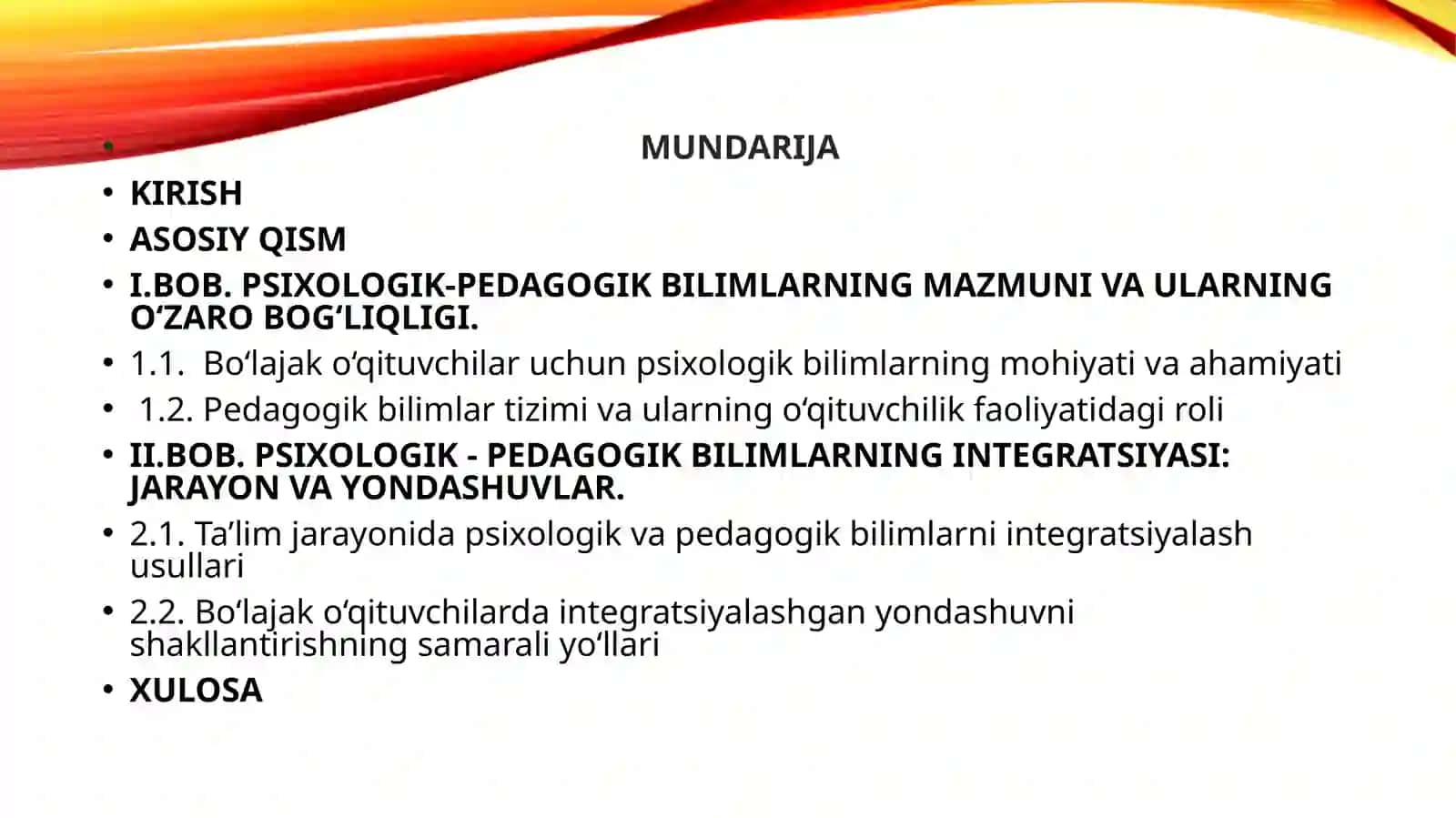 BO‘LAJAK O‘QITUVCHILARNING PSIXOLOGIK-PEDAGOGIK BILIMLARINING INTEGRATSIYA JARAYONI 2