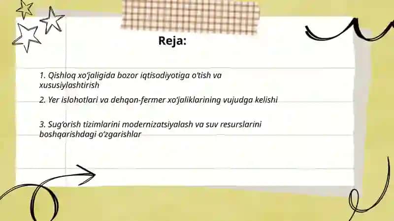 Mustaqillik yillarida qishloq xo‘jaligi va sanoat sohasidagi o‘zgarishlar 2