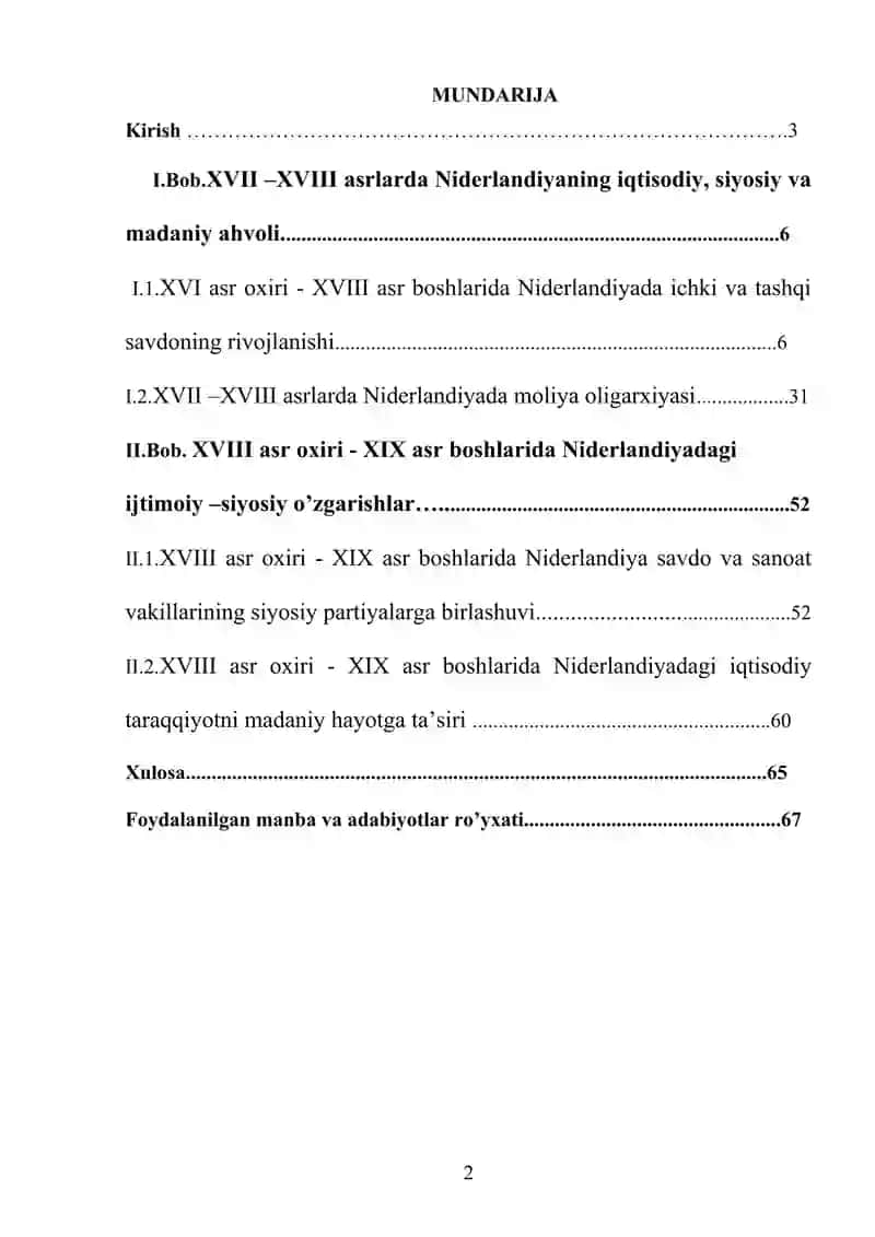 XVI-XIX asrlarda Niderlandiya 2