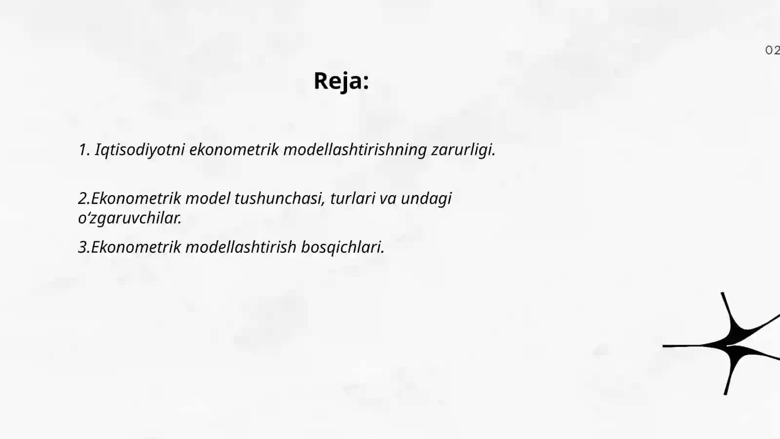 Mahsulotga boʻlgan talab va taklifning ekanometrik modellarini tuzish 2