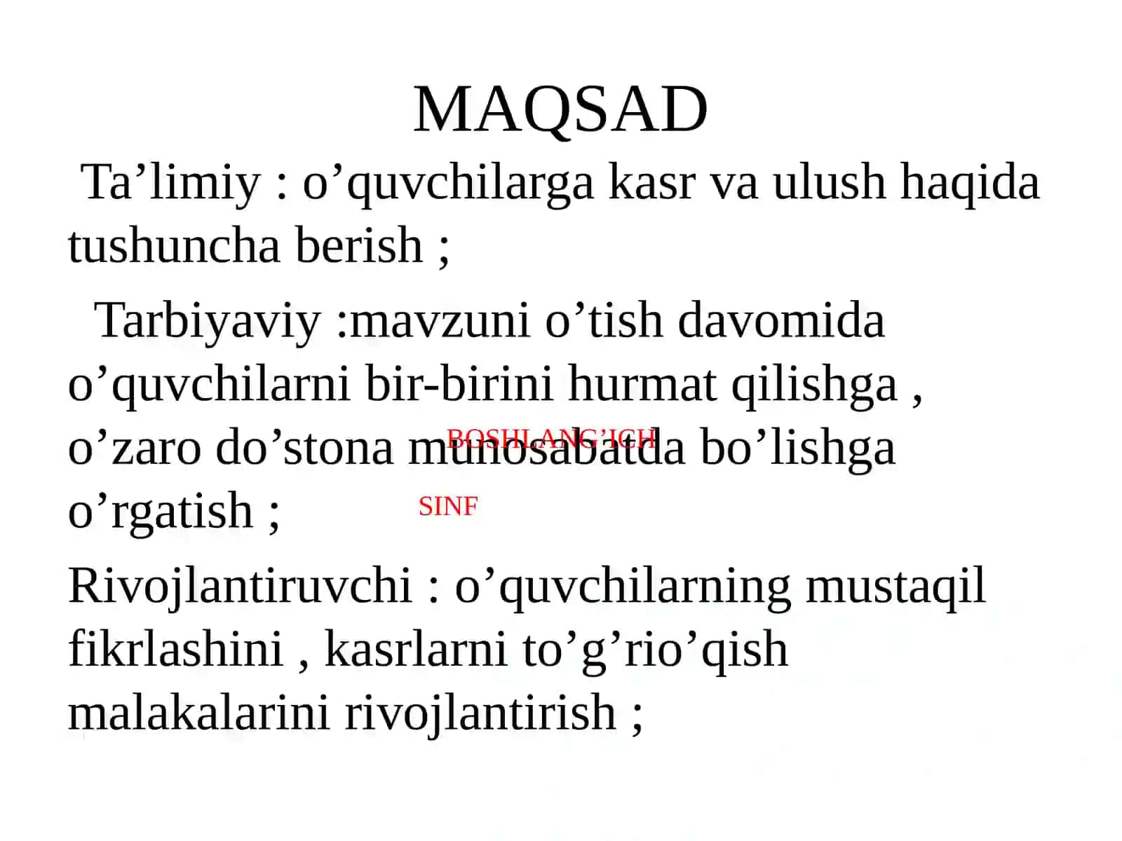 Kasrlar haqida tushuncha.Kasrlarni taqqoslashni o’rgatish 2