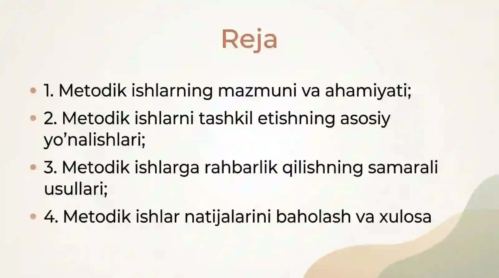Maktabgacha taʼlim tashkilotlarida metodik ishlarni tashkil etish va rahbarlik qilish 2