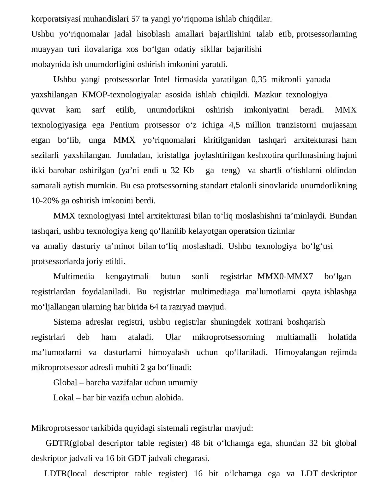 Kompyuter tizimlari turlari va tuzilishi 2