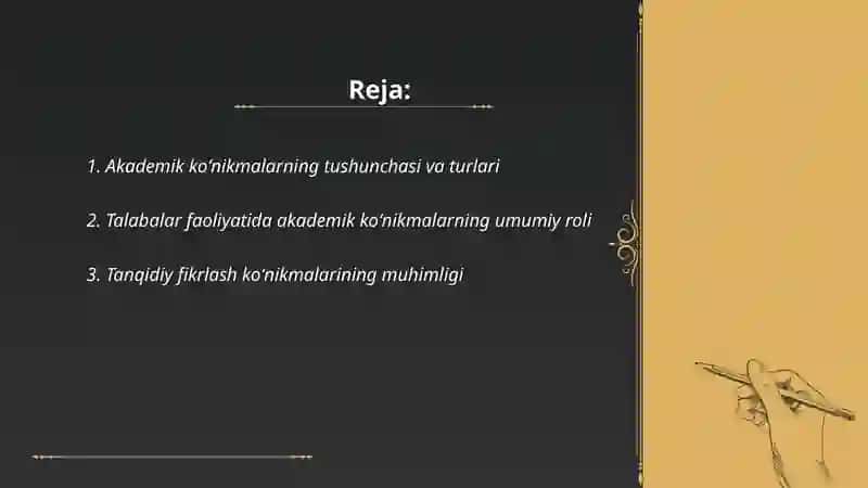 Akademik koʻnikmalarning talabalar faoliyatidagi ahamiyati va dolzarbligi 2