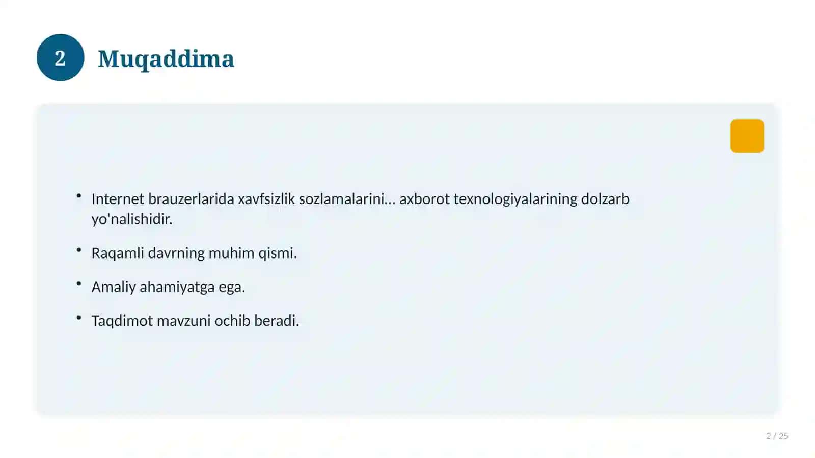 Internet brauzerlarida xavfsizlik sozlamalarini o'rnatish 2
