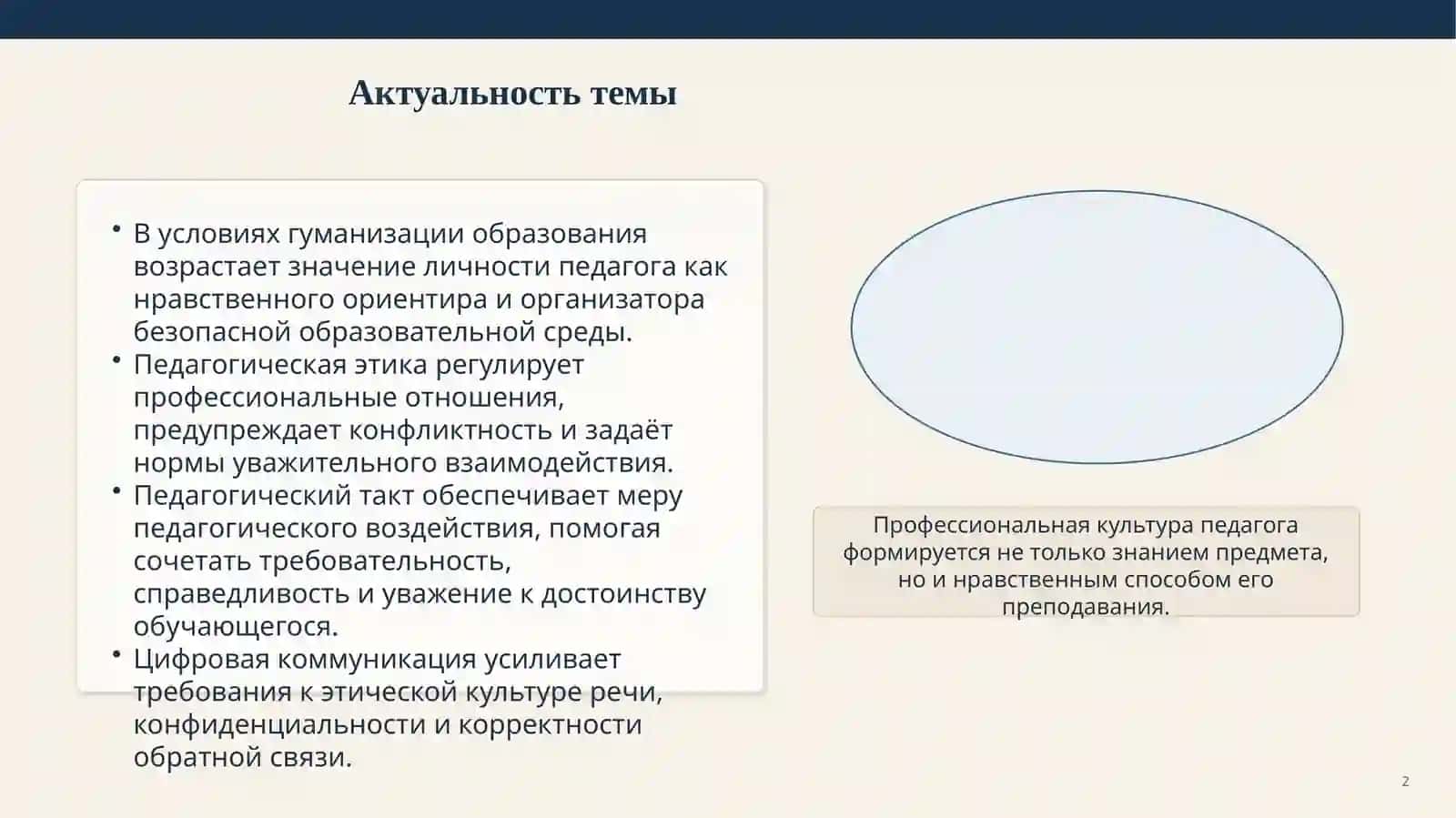 Педагогическая этика и педагогический такт 2