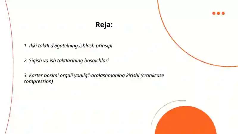 Ikki taktli dvigatelning ishlash prinsipi 2