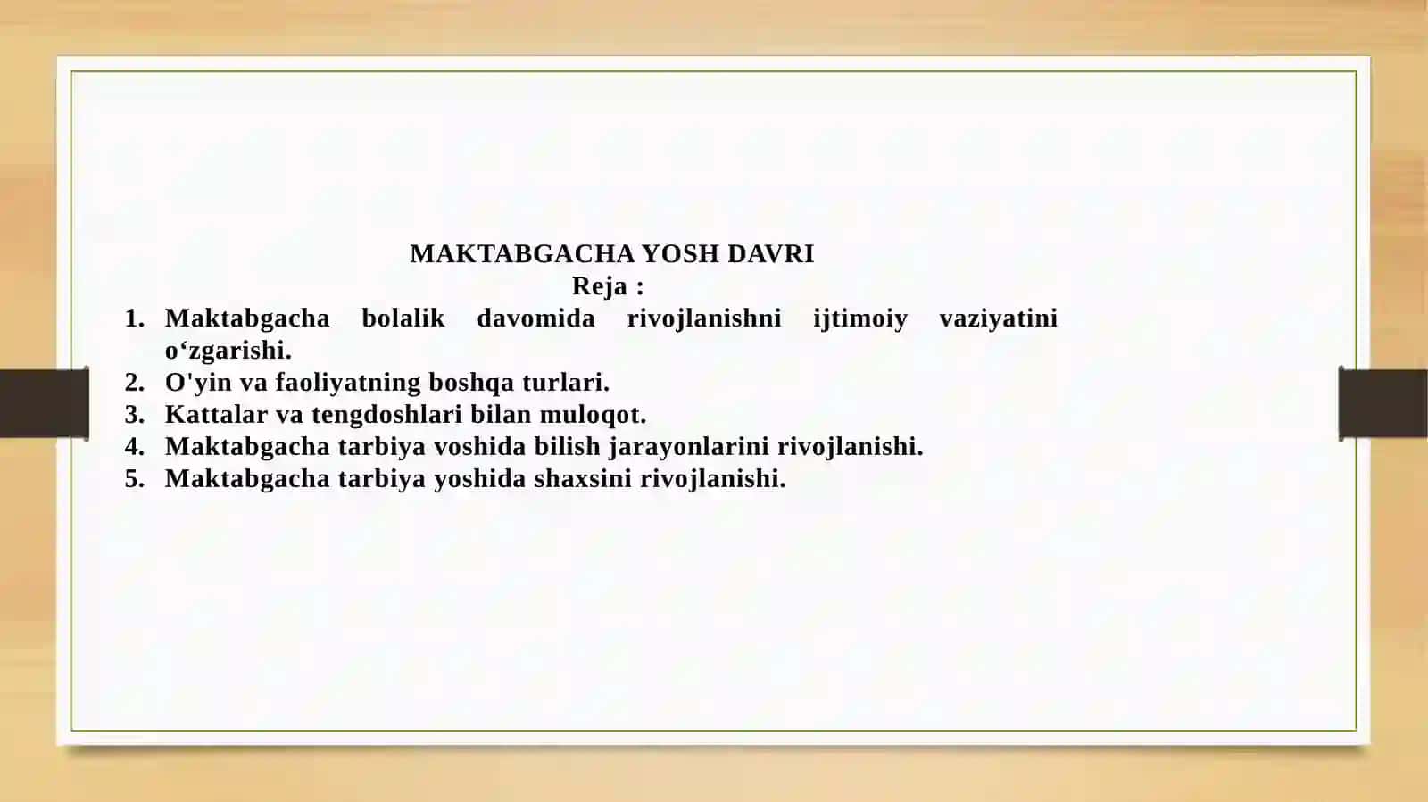 Maktabgacha Yosh Davri 2