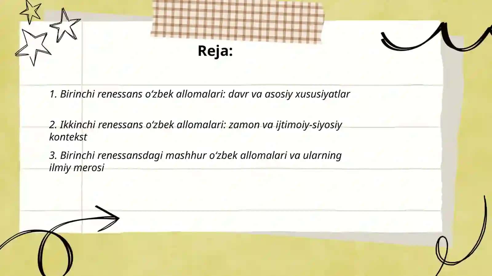 Birinchi va ikkinchi renessans oʻzbek allomalari 2