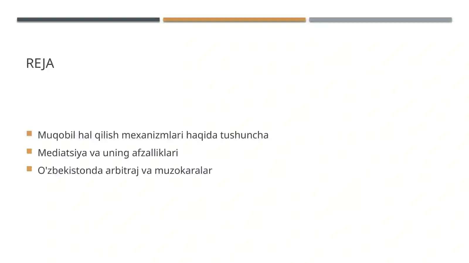 Nizolarni muqobil hal qilish mexanizmlari 2
