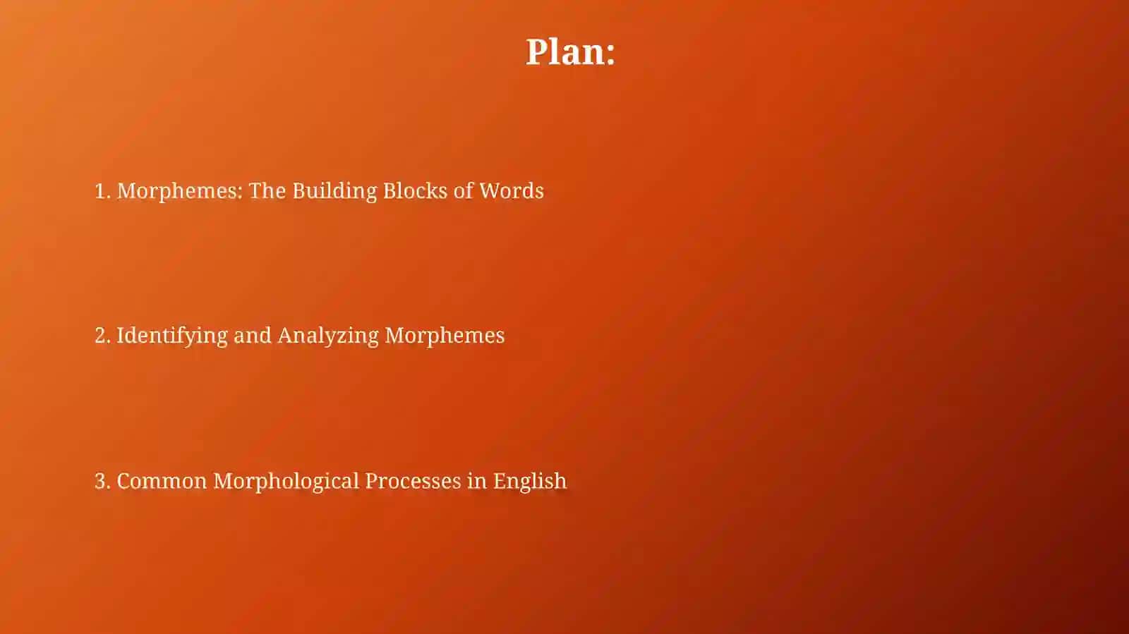 Morphology structure of the English words 2
