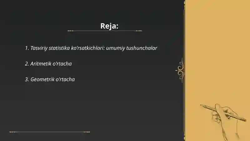 Tasviriy statistika koʻrsatkichlari 2