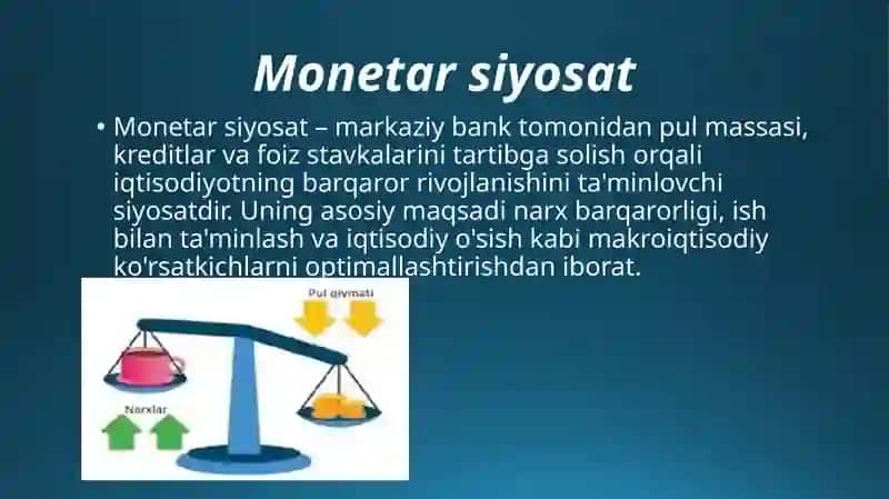 Davlat pul-kredit siyosatining asoslari 2