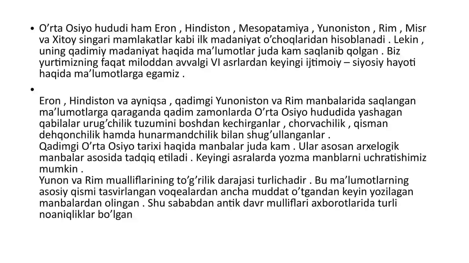 MARKAZIY OSIYO TARIXGA OID QADIMGI MANBALAR 2