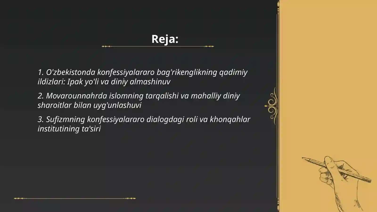 O'zbekistonda konfessiyalararo diniy bag'rikenglikning tarixiy tajribasi 2
