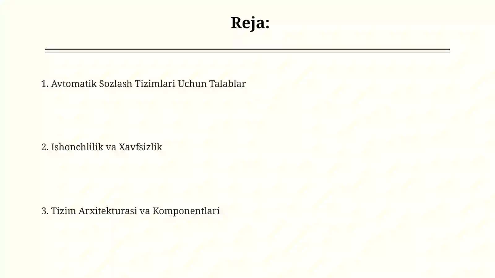 Avtomatik rostlash sistemalariga quyiladigan talablar 2