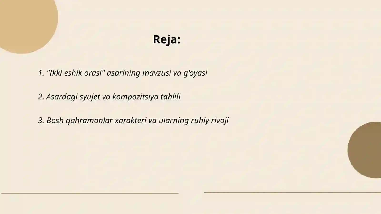 Òtkir Hoshimovning  Ikki eshik orasi  asari 2