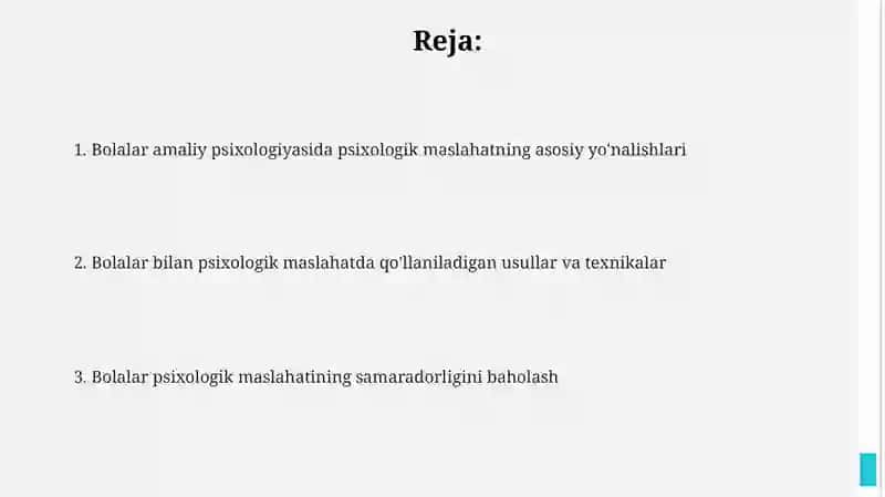 Bolalar amaliy psixologining psixologik konsultatsiya faoliyati 2