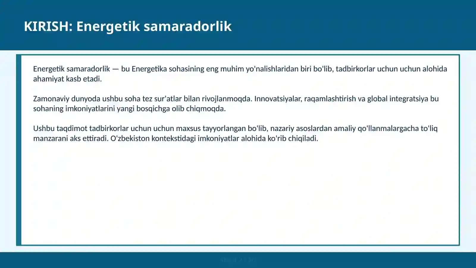ENERGETIK SAMARADORLIK 2