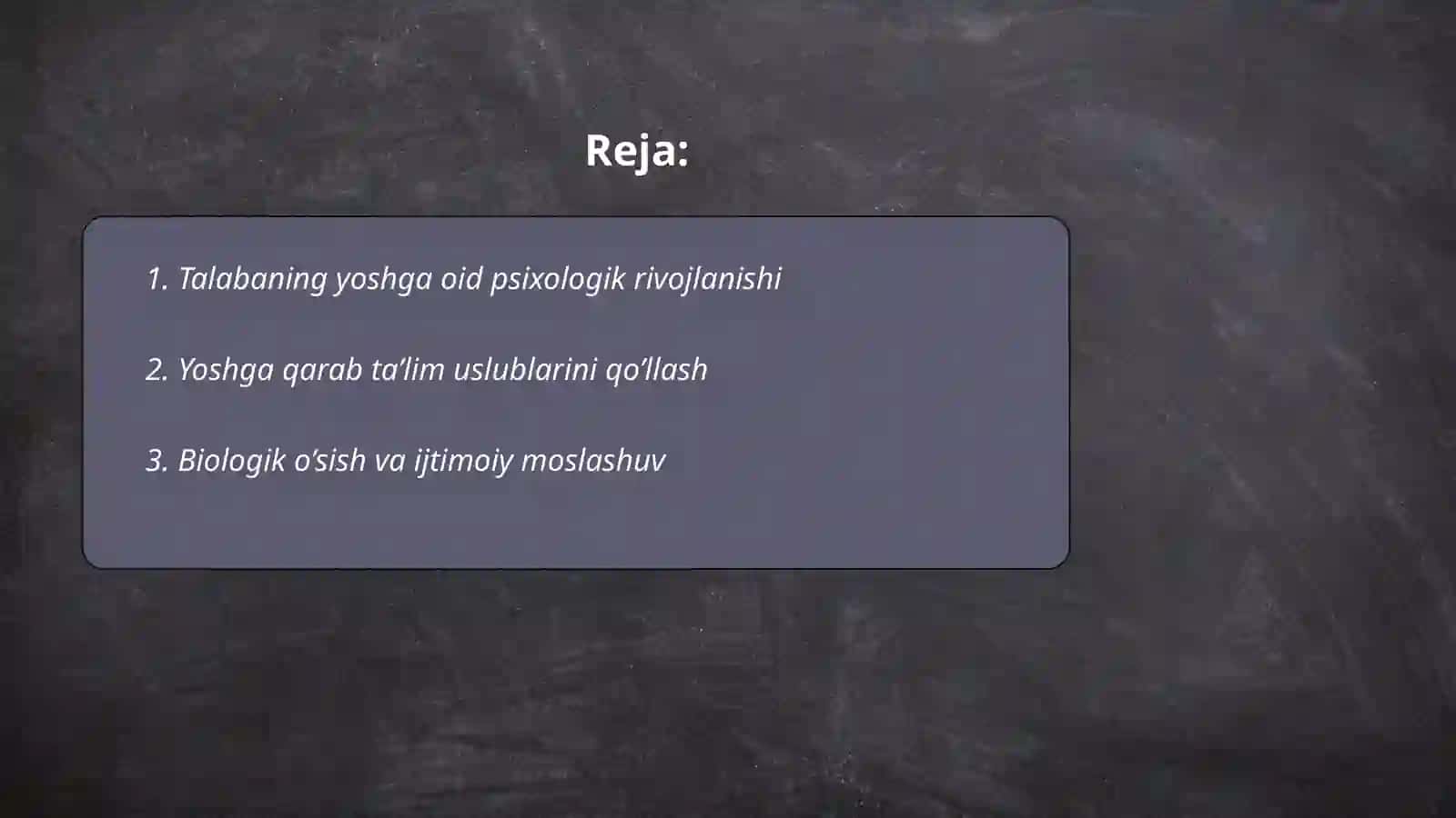 Talabaning yoshga oid xususiyatlari 2