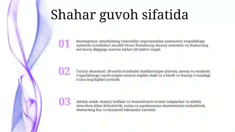 Istambul Xotiralari Va Shahar Asari G'Oyasi 2