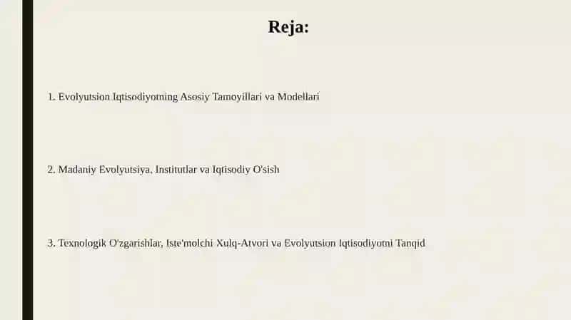 Evolyutsion Iqtisodiyotning Asosiy Tamoyillari va Modellari 2