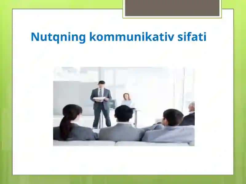 Nutq madaniyati fanidan tayyorlagan prezentatsiya 2