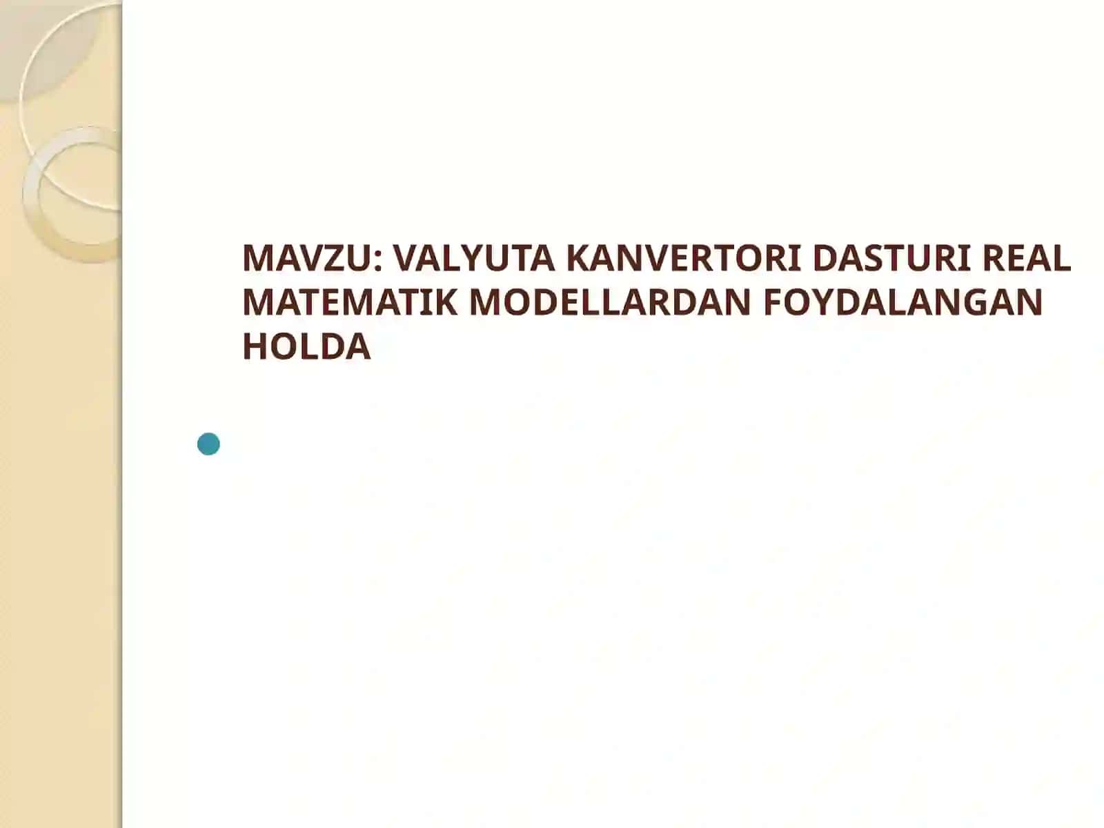 Valyuta Konvertori Dasturi 2