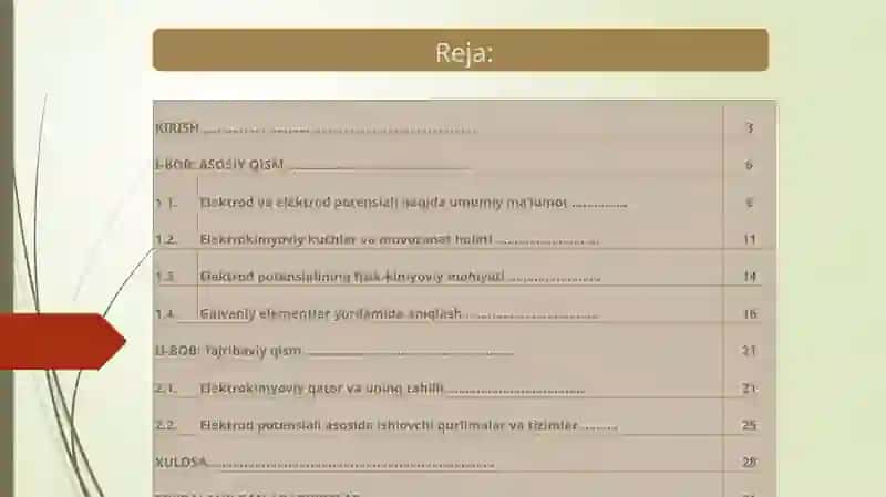 Elektrodlar potensialini aniqlash usullari 2