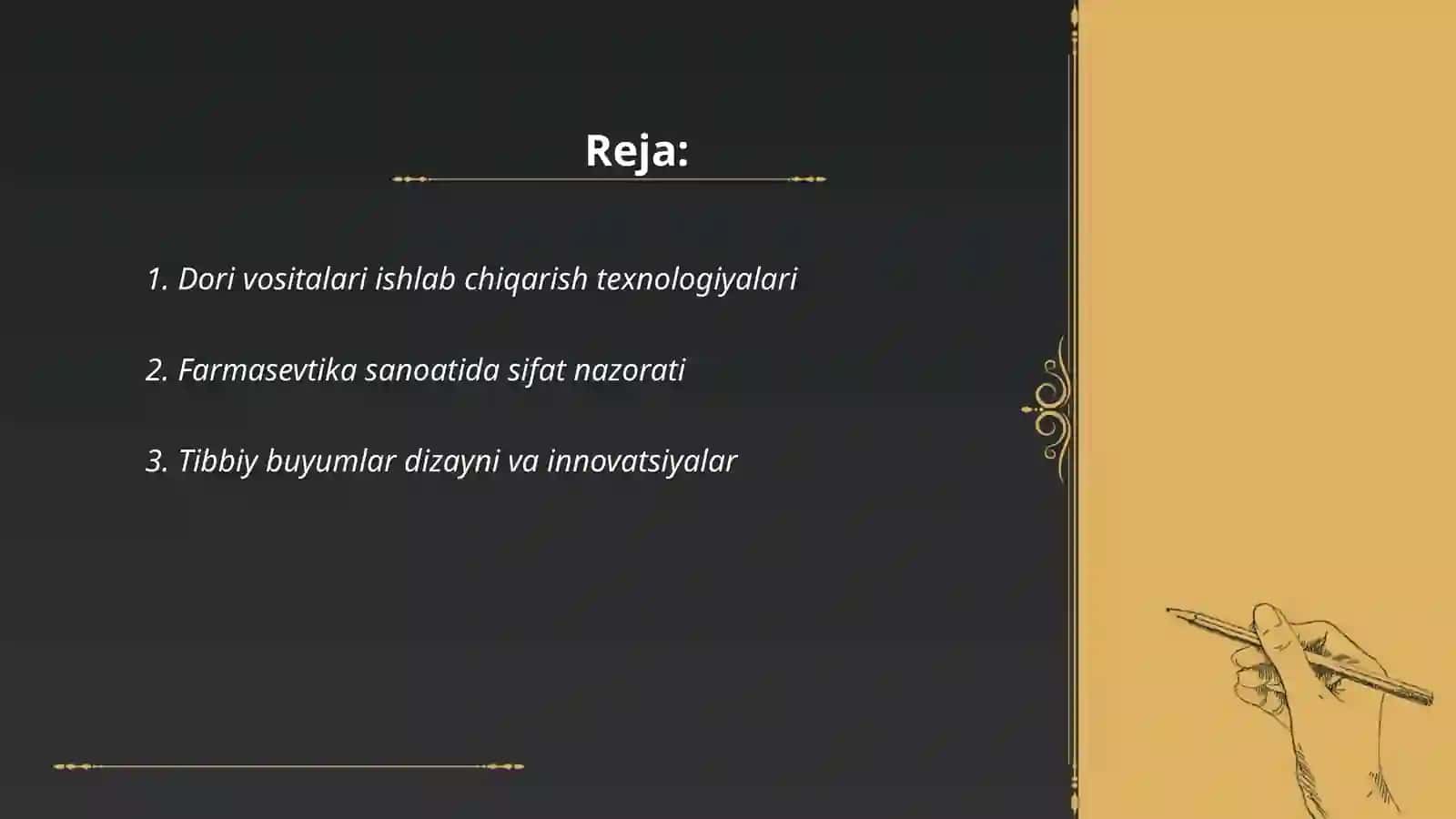 Dori vositalari ishlab chiqarish texnologiyalari 2