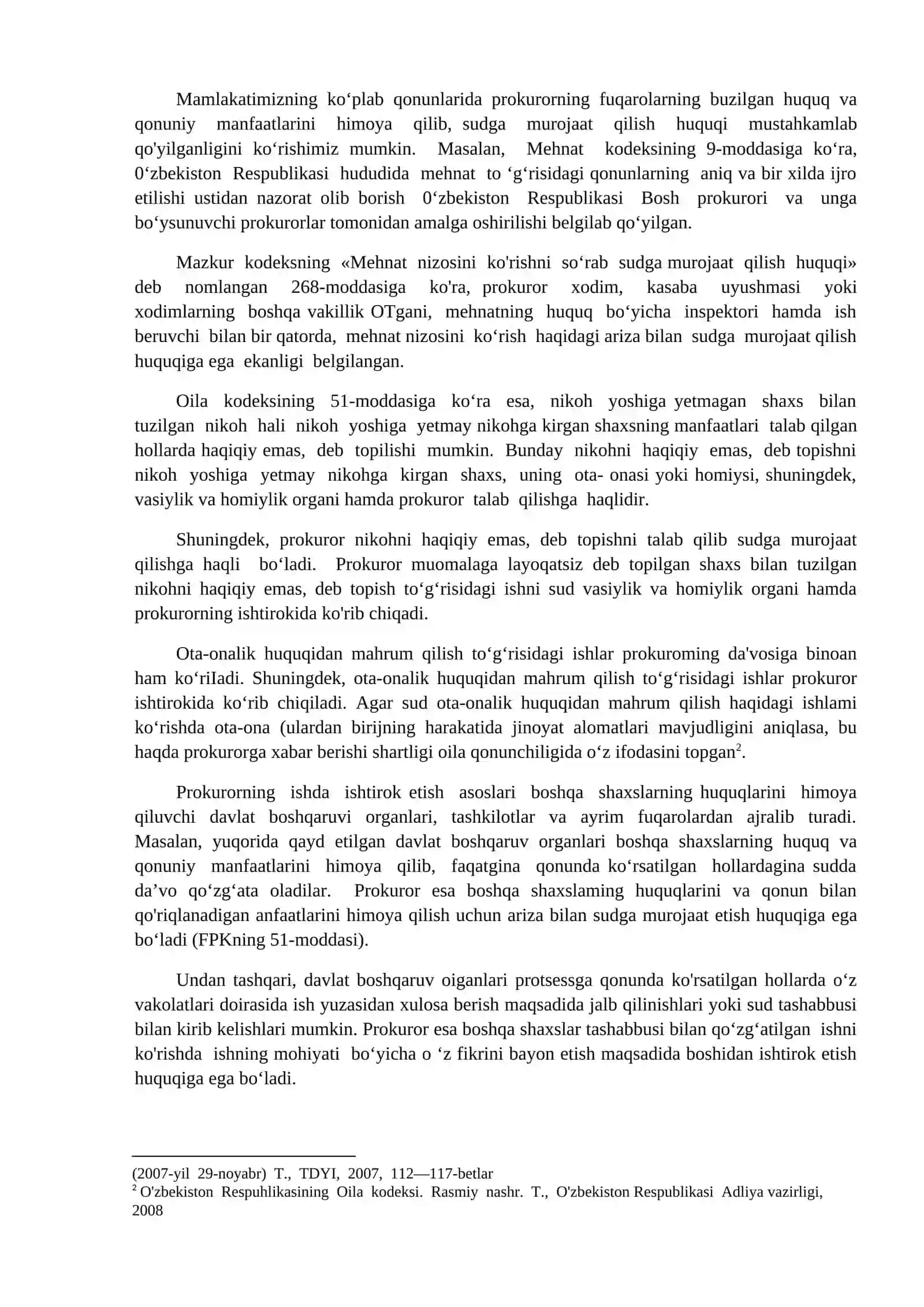 Fuqarolik protsessida prokurorning ishtiroki 2
