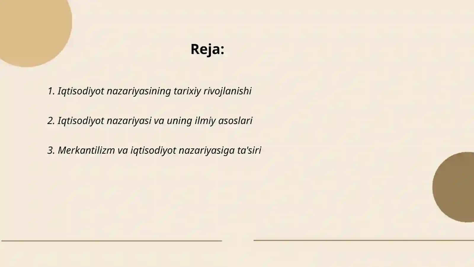 Iqtisodiyot nazariyasining fan sifatida shakllanishi 2