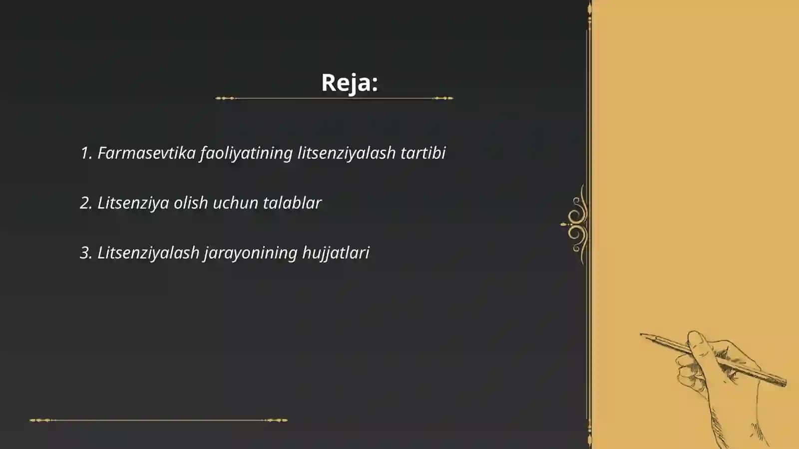 Farmasevtika faoliyatini ayrim turlarini litsenziyalash to‘g‘risidagi qonun va uning moddalari 2