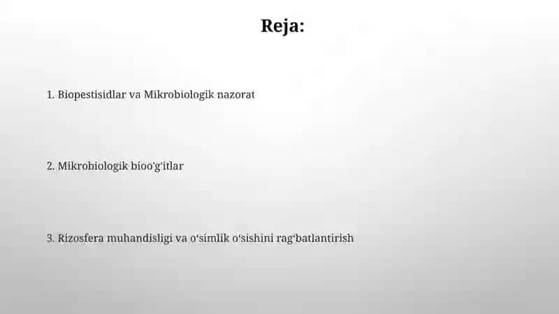 Biopestisidlar va Mikrobiologik nazorat 2