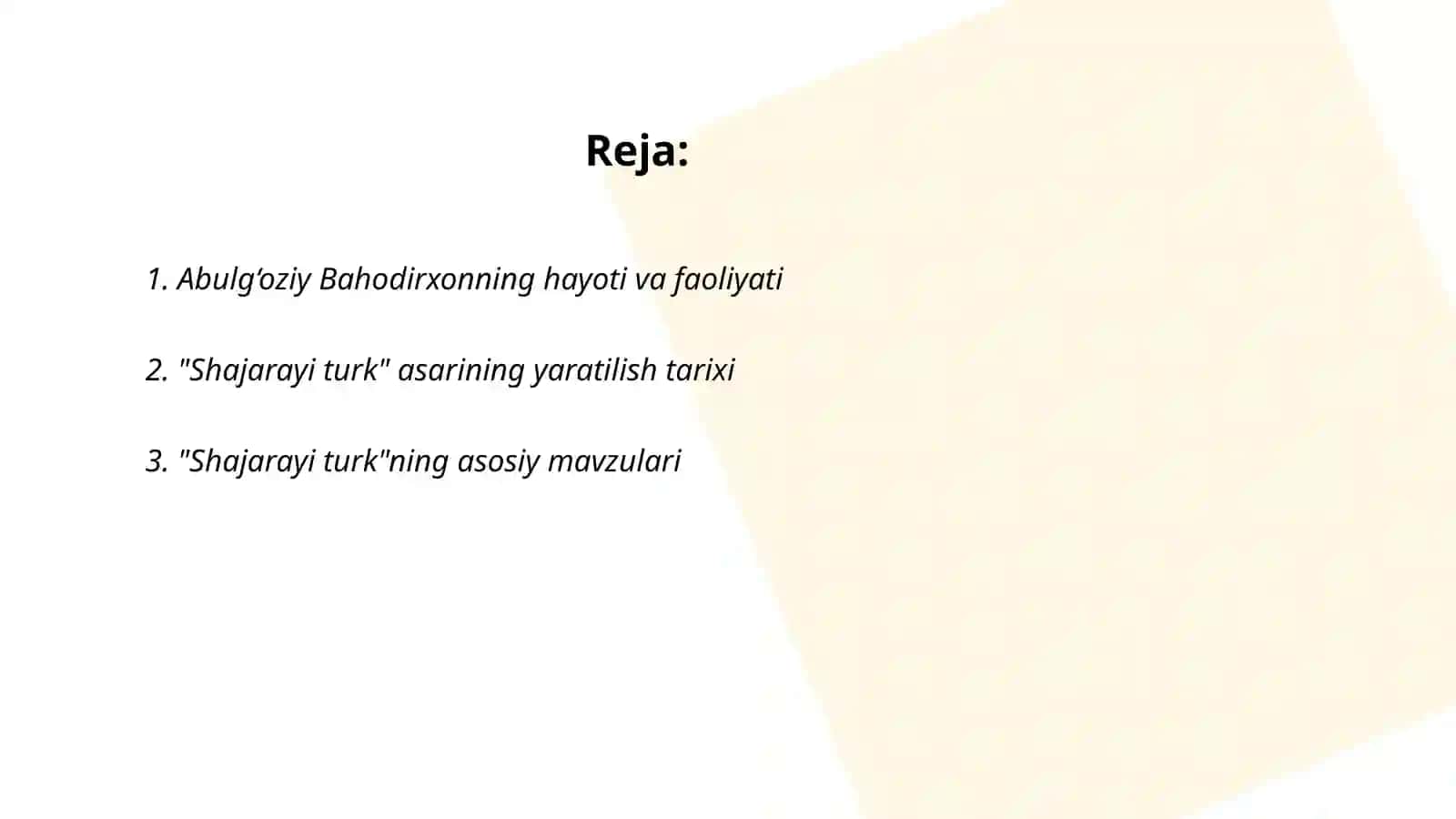 Shajarayi turk 2
