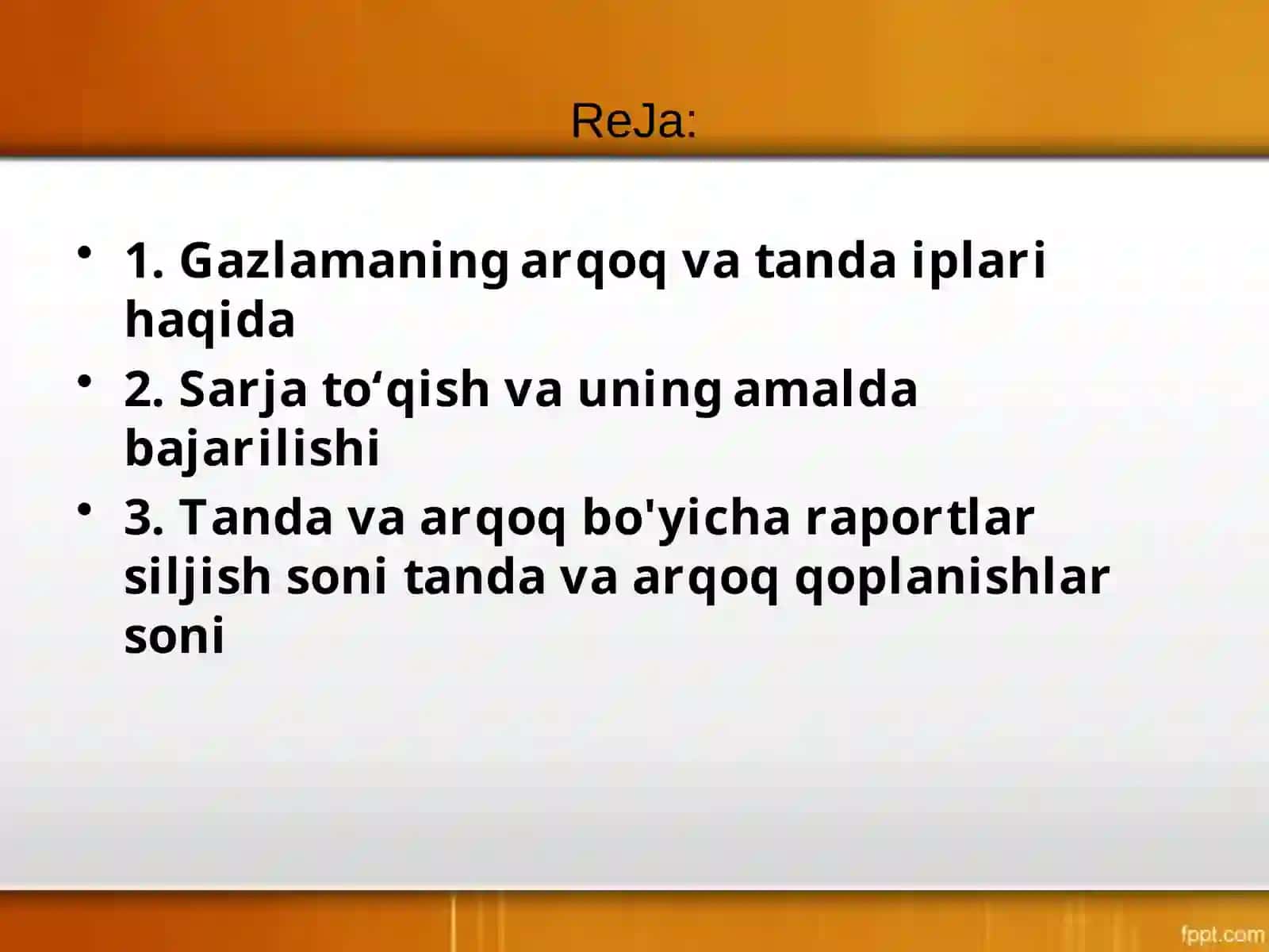 TANDA VA ARQOQ BO'YICHA RAPORTLAR SILJISH SONI TANDA VA ARQOQ QOPLANISHLAR SONI 2