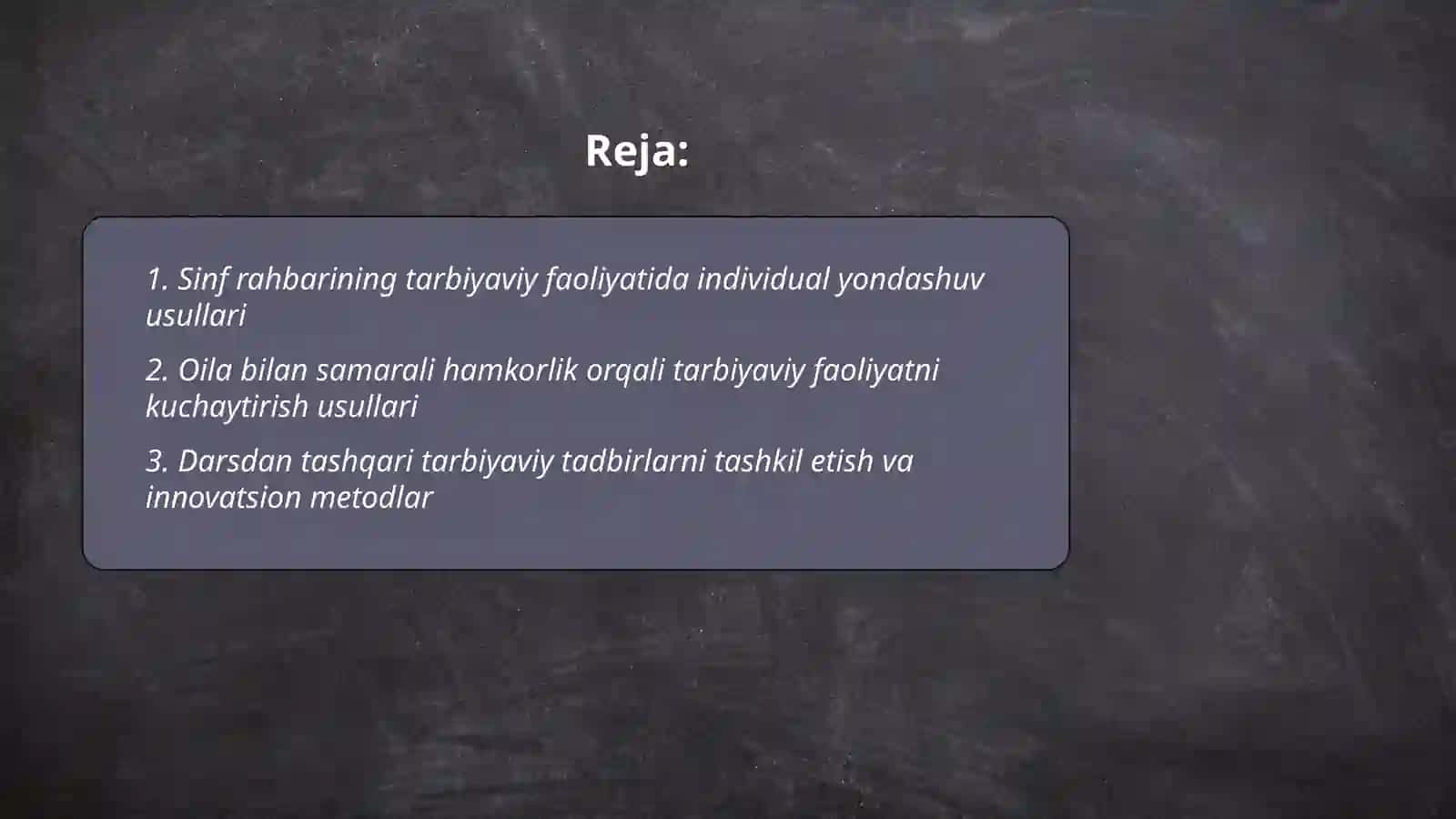 Sinf rahbarining tarbiyaviy faoliyati samaradorligini oshirish usullari 2