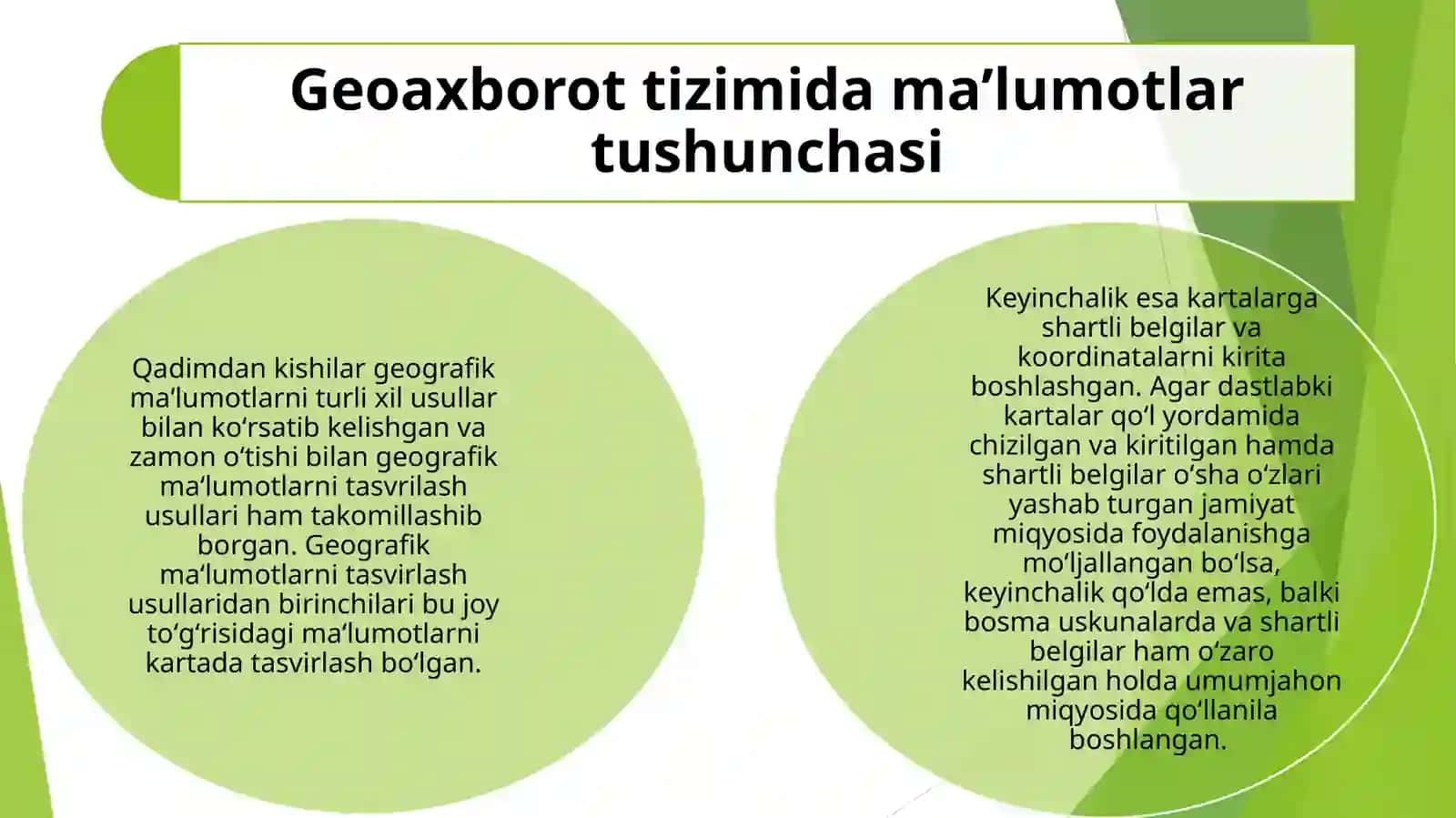 Malumotlar bazasidan geoaxborotlar tizimiga bog`lash va qatlamlar yaratish 2