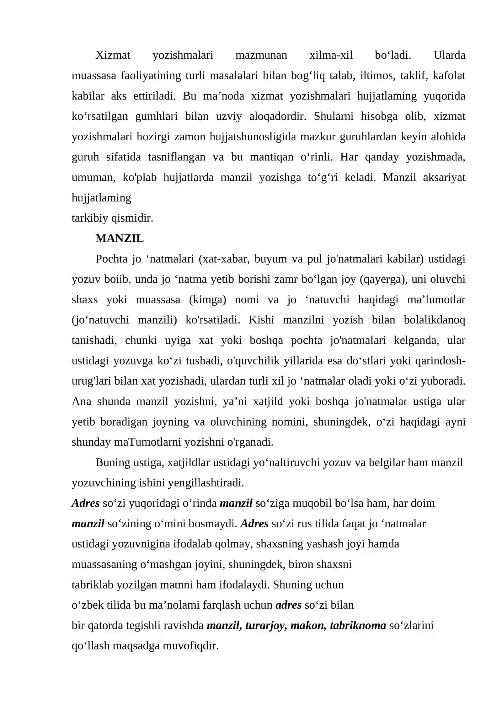 Xizmat yozishmalari bilan ishlash 2