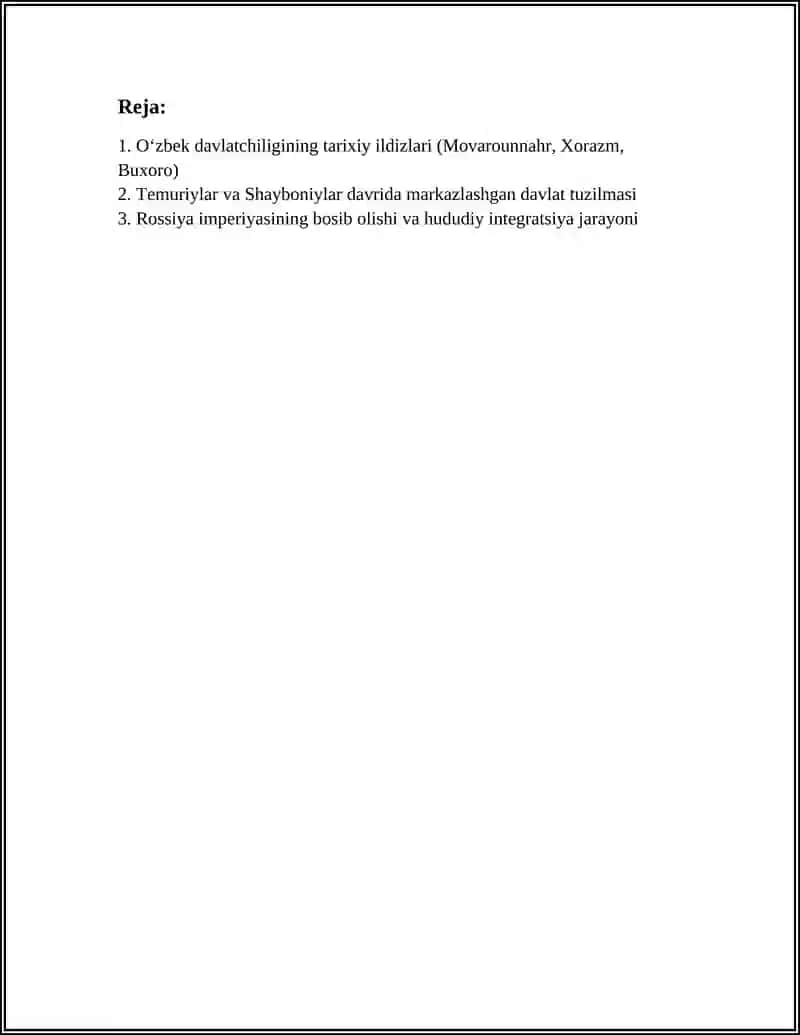Oʻzbekistoning tarixiy ildizlari 2