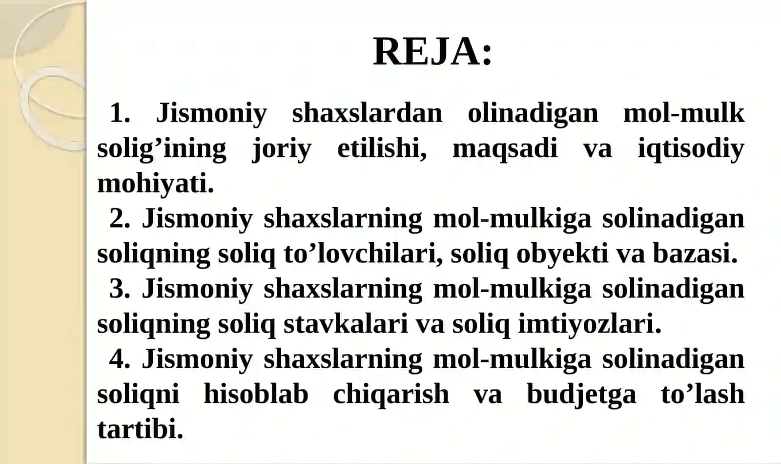 JISMONIY SHAXSLARDAN OLINADIGAN MOL-MULK SOLIG’I 2