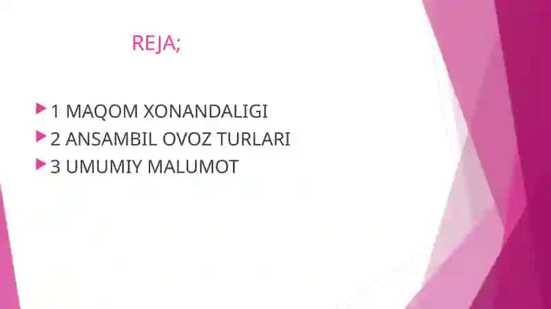 MAQOM XONANDALIK ANSAMBLI OVOZ TURLARI 2