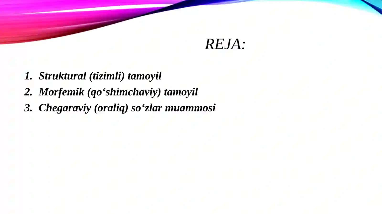 Soʻzlarni turkumlarga ajratish tamoyillari 2