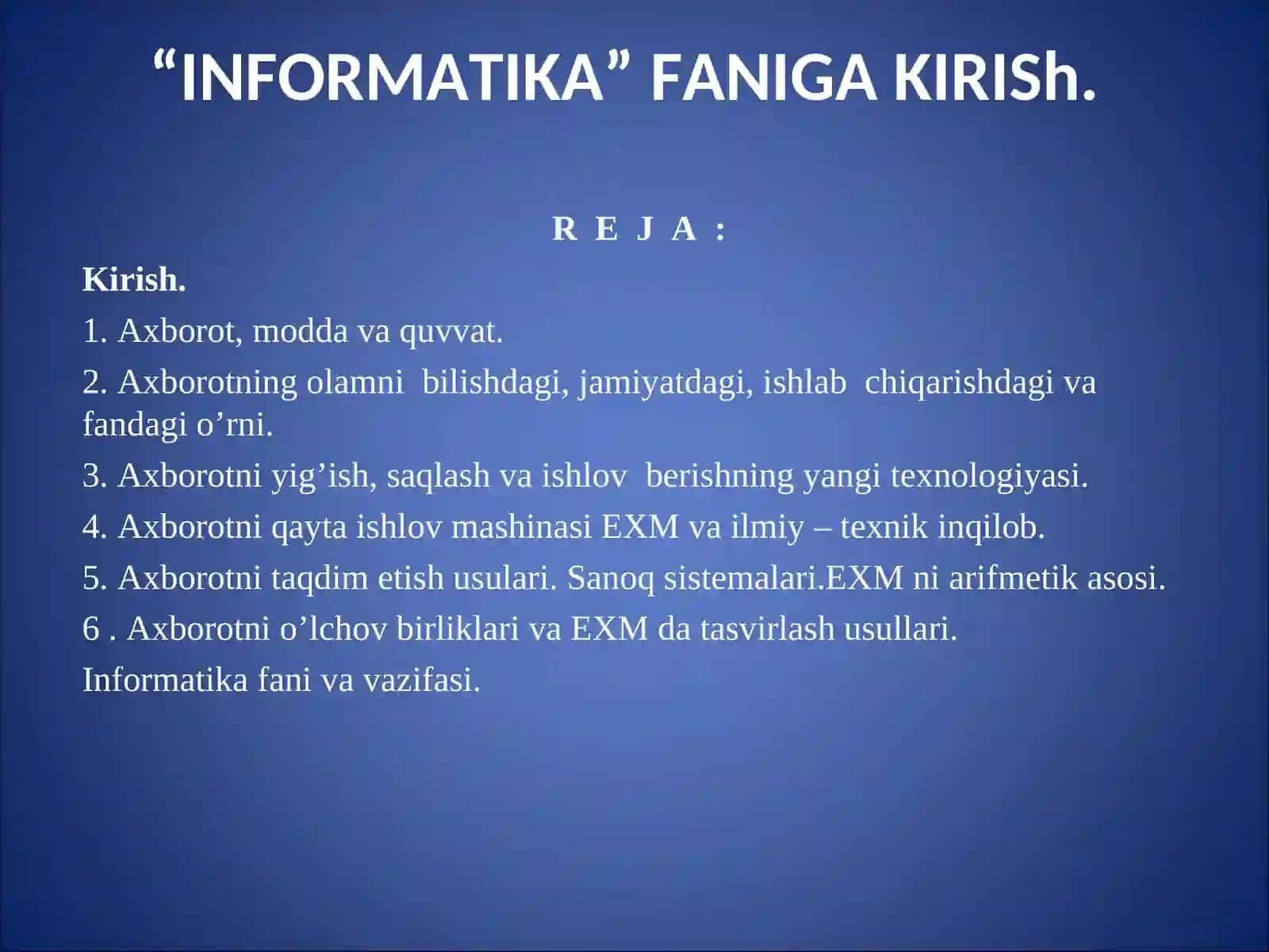 INFORMATIKA” FANIGA KIRISh 2