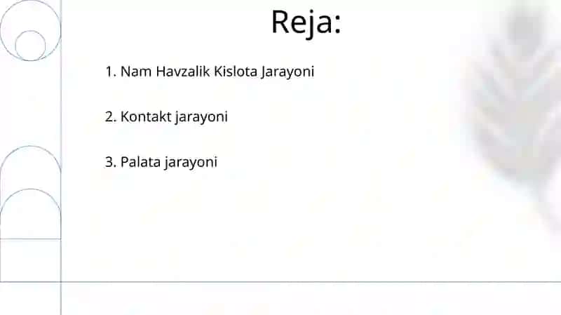 Nam Havzalik Kislota Jarayoni 2