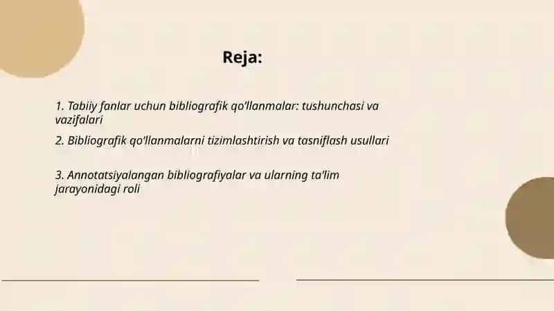 Tabiiy fanlar bibliografik qoʻllanmalar va ularning taʼlim jarayonidagi ahamiyati 2