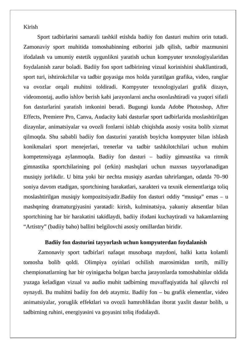 Badiiy fon dasturini tayyorlash uchun kompyuterdan foydalanish 2