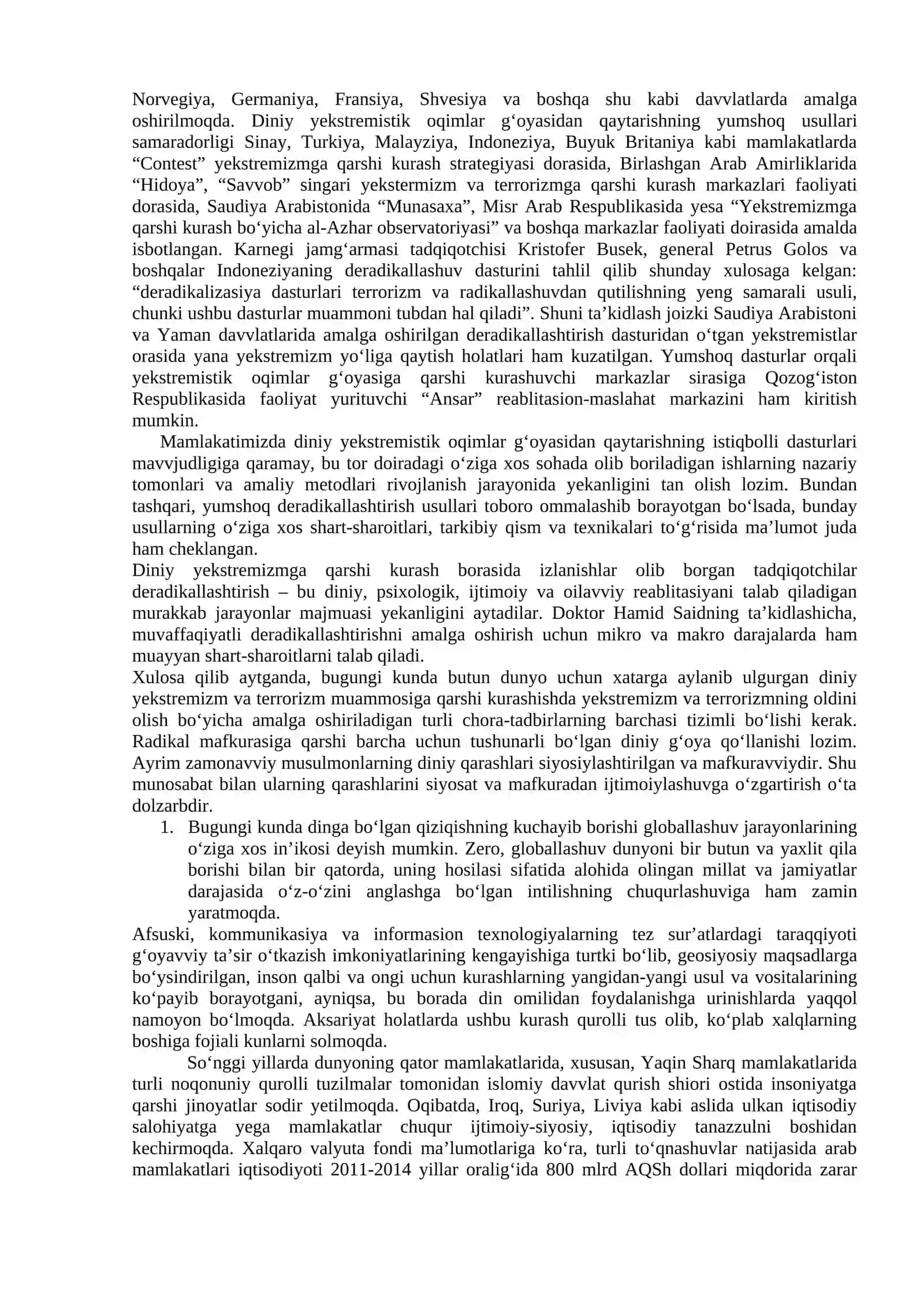 Xalqaro diniy tashkilotlar faoliyatining tarixi va ularning barqaror rivojlanish maqsadlariga erishishdagi ahamiyati 2