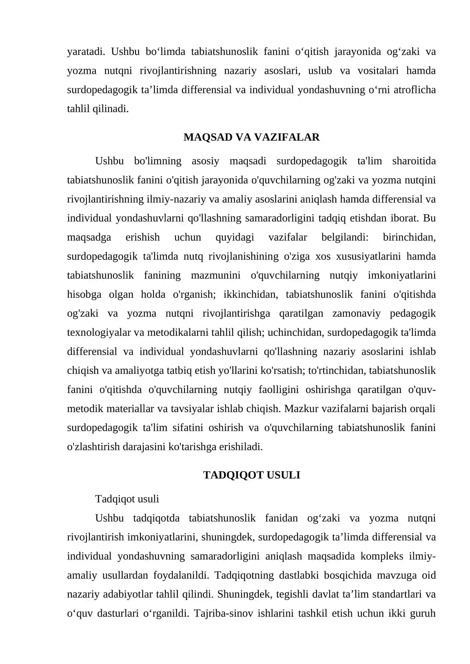 TABIATSHUNOSLIK FANIDAN OG‘ZAKI VA YOZMA NUTQNI RIVOJLANTIRISH IMKONIYATLARI 2